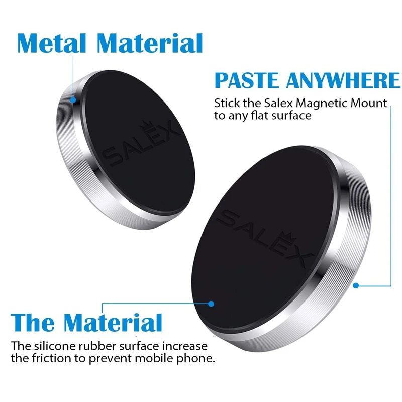 Sucker Car Phone Holder Universal Magnetic Mount Bracket Stick On Car Phone Stand for iPhone Xiaomi Huawei Samsung Dashboard Wall Mounted Car Magnet Sticker