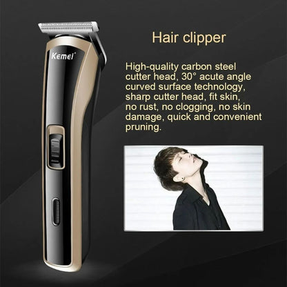 KEMEI Rechargeable Electric Clipper Professional Hair Clipper Baby Hair Trimmer Cordless Styling Tool Men's Grooming Haircut Tool Household Shaving Machine Shaver