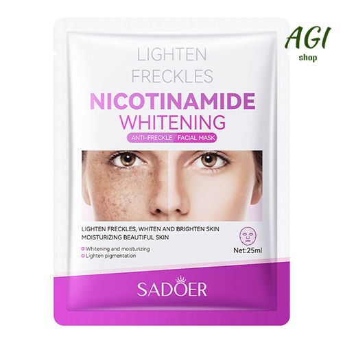 Face Skin Care Set Nicotinamide Whitening Freckles Cream + Facial Cleanser + Moisturizing lotion + Face Essence + Face Toner + Masks 5 Pcs Remove Melasma Dark Spot Acne Marks Brightening Skin Tone