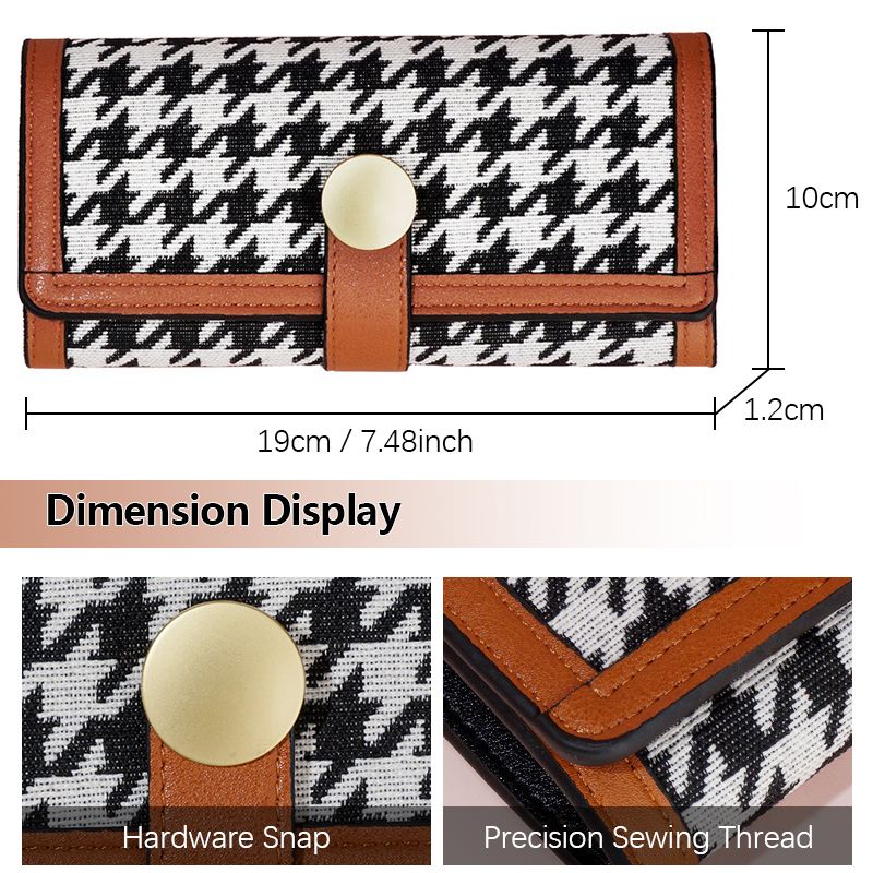 Women Wallet Ladies Coin Purse Tri-fold Geometric Patterns Wallet