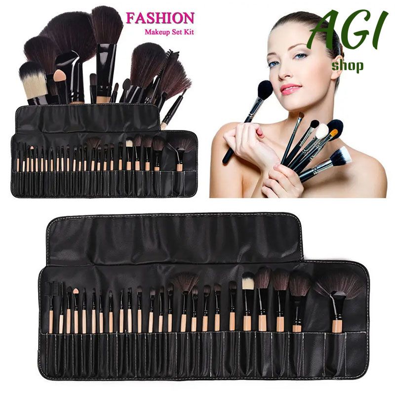 New Arrivals Makeup Brush Sets 24 pcs/Set Professional Cosmetics Brushes Foundation Powder Eyebrow Eyeshadow Blending Blush Brushes Beauty Make Up Kit Tool + Bag