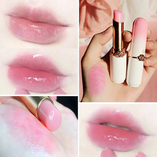 Crystal Temperature Change Lip Balm Vitality Color Lipstick Peach Girl Lip Balm Change Beauty Makeup Beauty Make Up Lips Lipstick