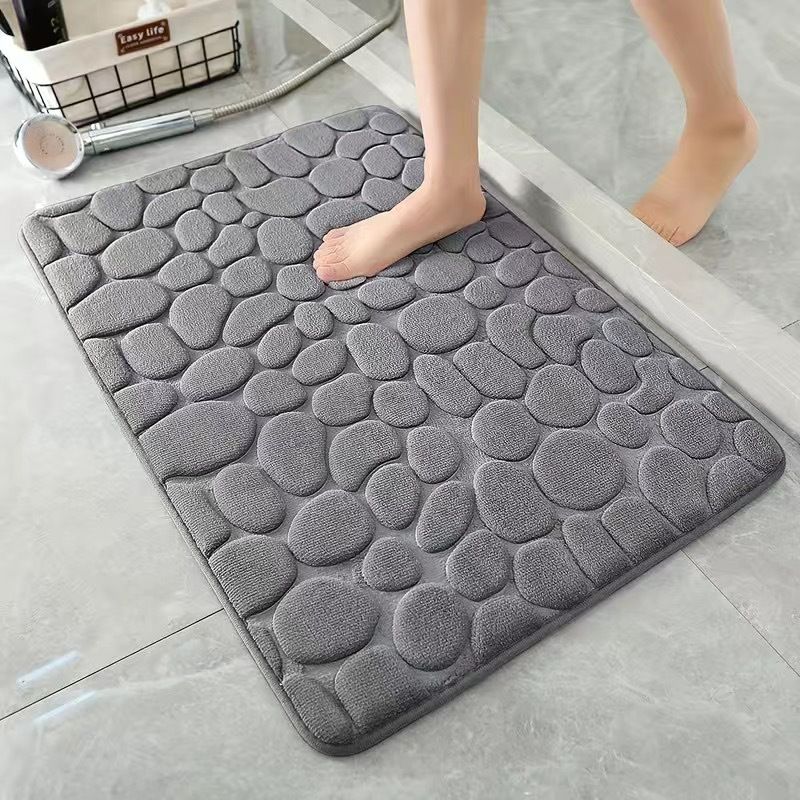 Coral Velvet Floor Rug Bath Rugs Kitchen Non-slip Carpet Bathroom Mat Foot Mat Entranceway Washable Dirty Resistant Floor Mat