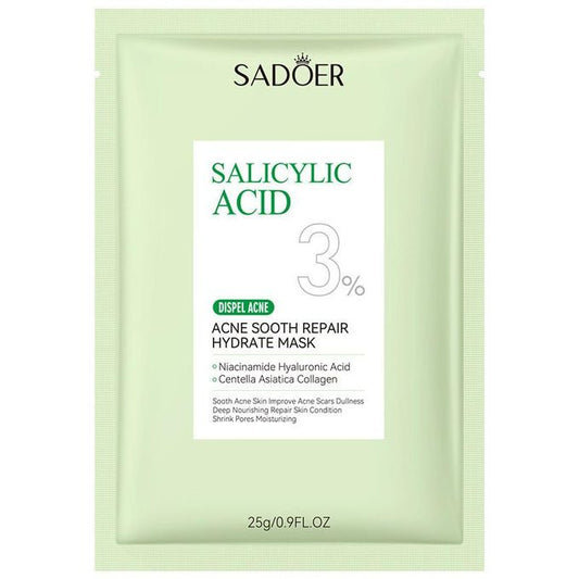 SADOER Salicylic Acid Anti Acne Soothing Repair Hydrating Mask Wholesale Price SADOER Salicylic Acid Acne Removing Soothing Repairing Moisturizing Face Mask