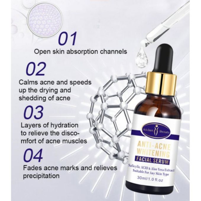 Aichun Beauty Anti-Acne Whitening Facial Serum With Salicylic Acid & Aloe Vera Extracts Face Skin Care