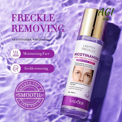 Face Skin Care Set Nicotinamide Whitening Freckles Cream + Facial Cleanser + Moisturizing lotion + Face Essence + Face Toner + Masks 5 Pcs Remove Melasma Dark Spot Acne Marks Brightening Skin Tone