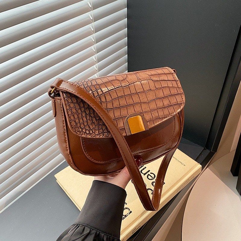 Mateamoda Croc Glam Shoulder Bag Underarm Handbag