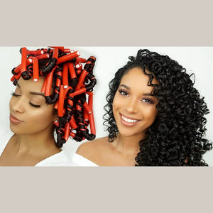 Flexi Rods Heatless Hair Curlers – Assorted Colours & Sizes (10-Pack)