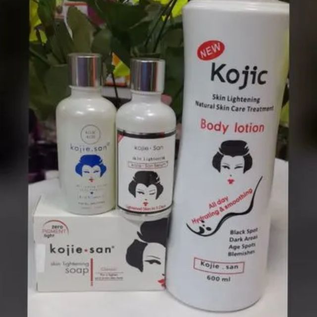 Kojie San Skin Lightening & Brightening Kojic Acid Lotion, Serum and Soap