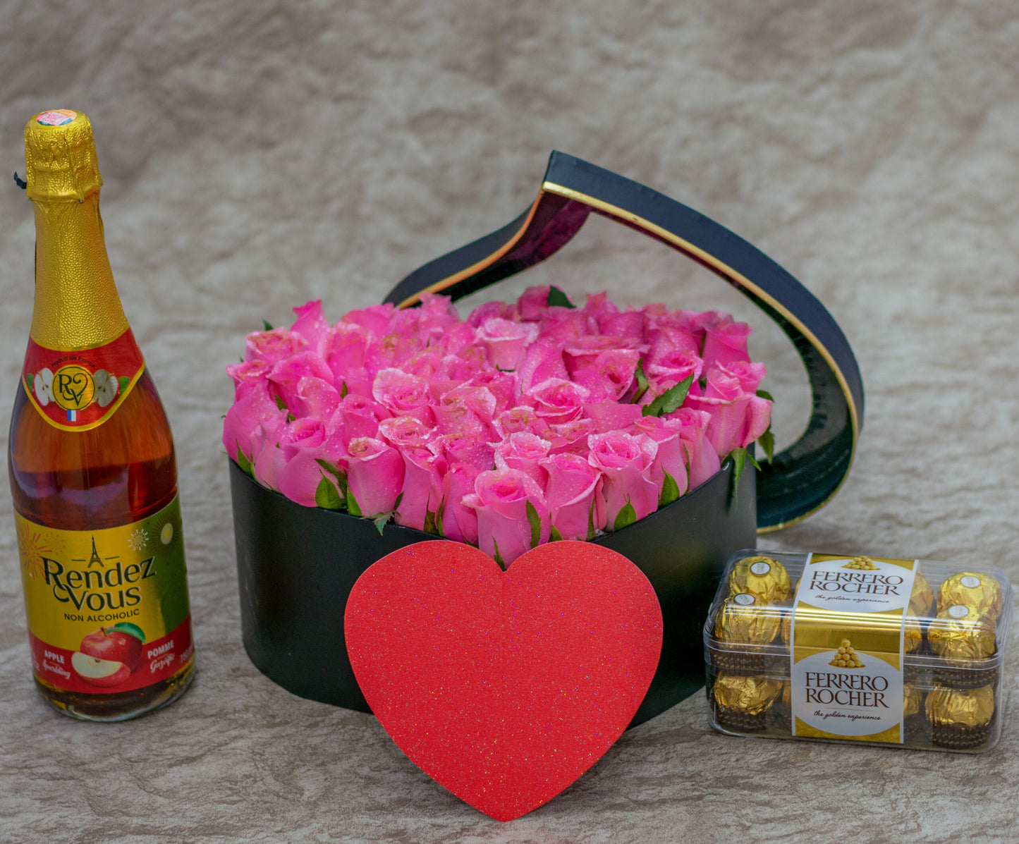 Flowers, Chocolates and Wine Gift Hamper