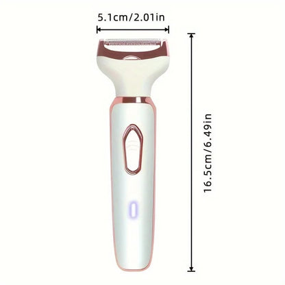 4 in 1 Electric Razor for Women Full Body Hair Trimmer Arm Armpit Private Hair Removal Instrume Lady Shaver Body Hair Removal Epilator Painless Cordless Trimmer Razor Gifts For Women