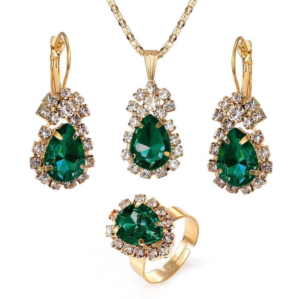 5PCS Women's Watch Earrings Necklace Ring Set Diamond Square Watch Jewelry Set Business Wristwatch Quartz Ladies' Watch