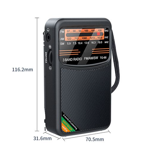 Portable AM FM SW Radio With Best Reception Radio With 3W Large Speaker Pocket Handheld Radio With 3.5mm Earphones Jack-