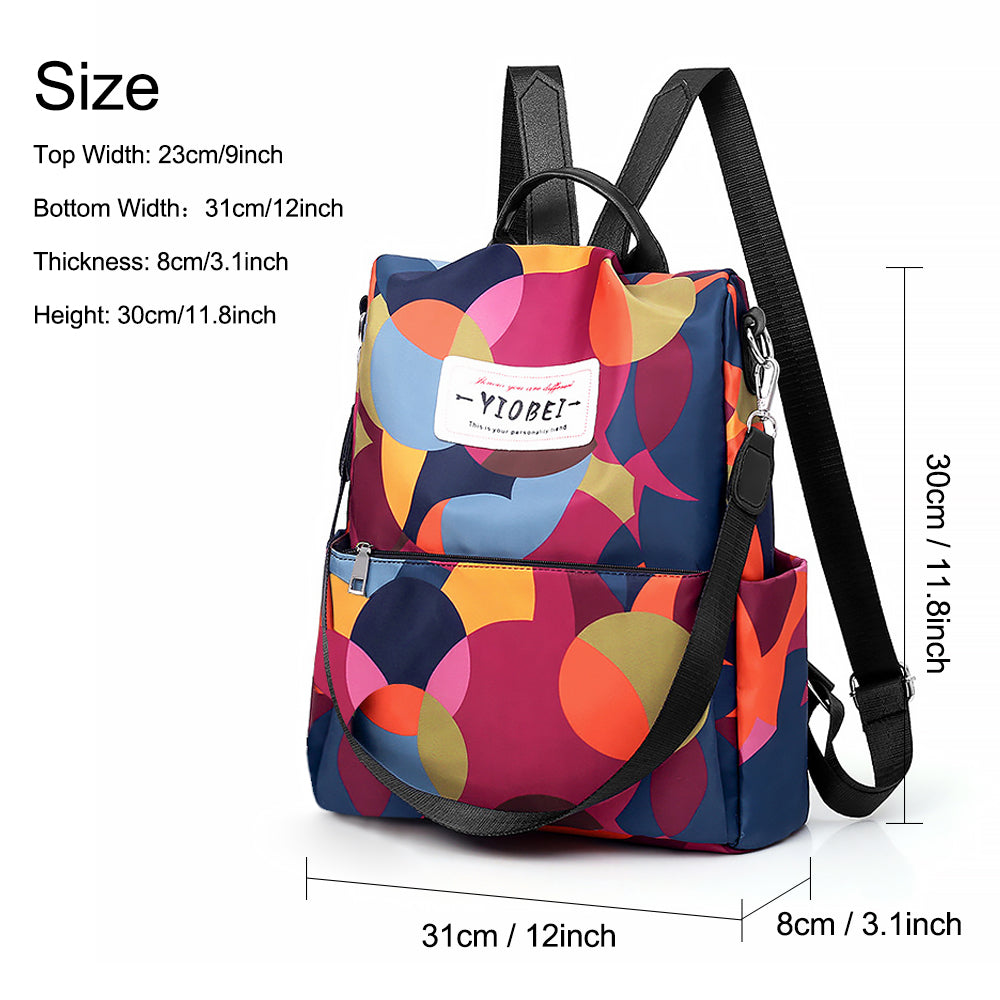 Ladies Backpack Bags Women Casual Rucksack Oxford Cloth Waterproof - Multi Color