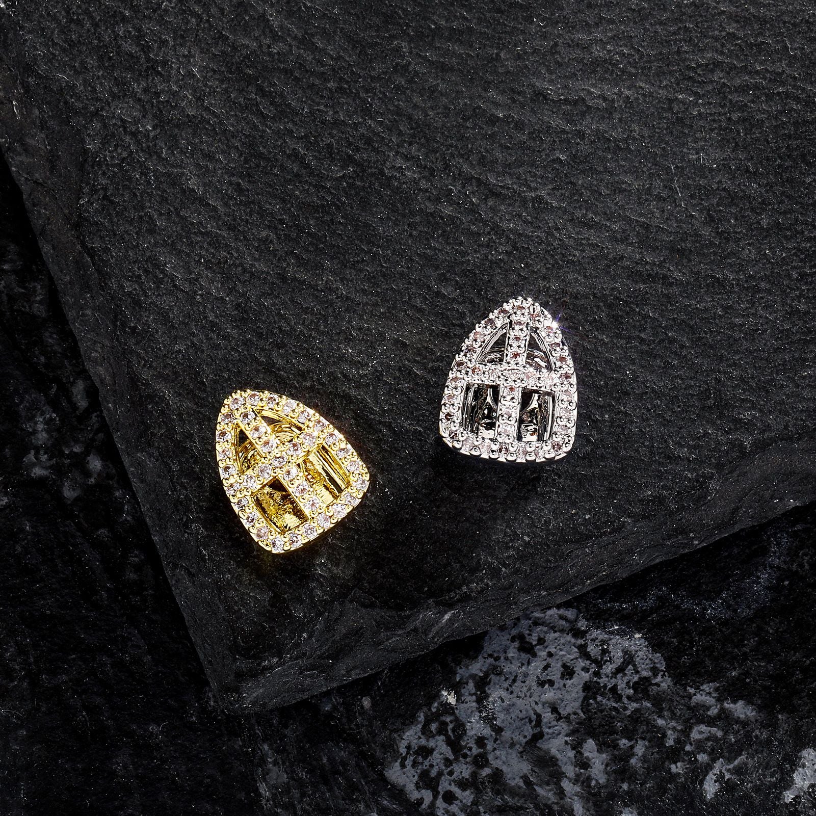 single grillz tooth cap man/woman valentine gift for her/women ice grillz mouth for men/women hip hop rapper body jewelry accessories party costume easter festival gift for girl friends