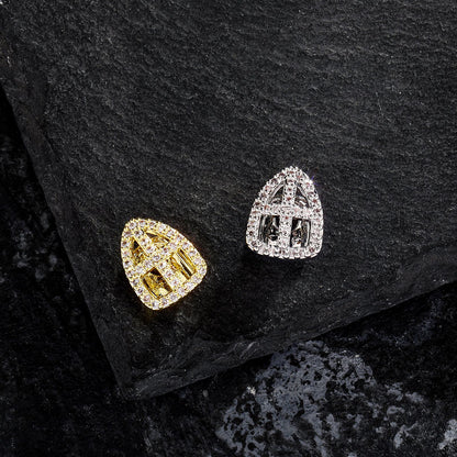 single grillz tooth cap man/woman valentine gift for her/women ice grillz mouth for men/women hip hop rapper body jewelry accessories party costume easter festival gift for girl friends