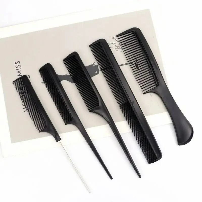 11Pcs Hair Comb Hairdresser Brush Black Plastic Hairbrush Hair Styling Tail Comb Mini Salon Hair Tools