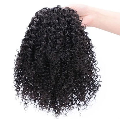 Wig ponytail women's curly ponytail wig drawstring wig elastic mesh short ponytail wig fashion wig women's short curly ponytail extended edition