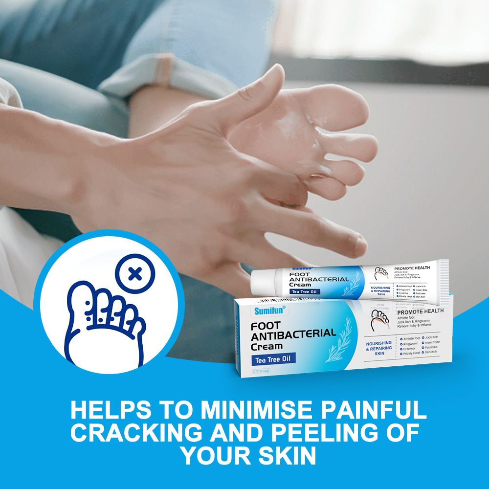 1Pcs Sumifun Athlete Foot Cream Herbal Anti Fungal Beriberi Ointment Anti Itching Sweat Odor Remover Feet Care Chinese Medicine