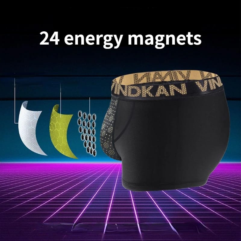Man Magnetic Therapy Boxers England Technology Body Improve Sexy Lingerie Sex Time Health Care Underwear Penis Pouch Underpants