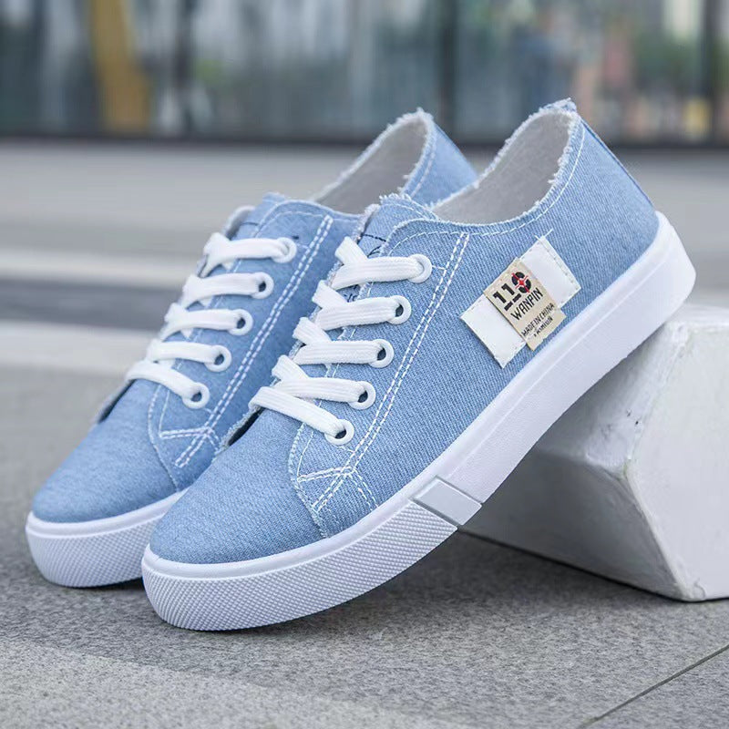 New Arrivals Women's canvas shoes Flats sneakers breathable and anti-slip classic sports shoes blue
