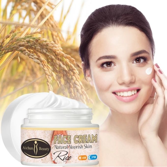 Aichun Beauty Natural Rice Face Cream, Anti-Freckle & Anti-Aging, Whitening, & Moisturizing Nourish Skin
