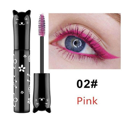 6 Color Mascara Waterproof Fast Dry Eyelashes Curls Extension Make-Up Eyelashes Blue Pink Purple Black White Coffee Ink Mascara