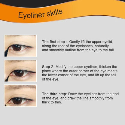 Eyeliner Pen Waterproof Long Lasting Eye Liner Pencil Quick Drying Not Bloom Natural Eyeliner Liquid Pen Cosmetic Tools Professional Makeup