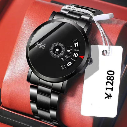 ORUSS Men Watches Personality Steel Strap Quartz Men's Sports Watches Waterproof Male Wrist Business Watch Wristwatch