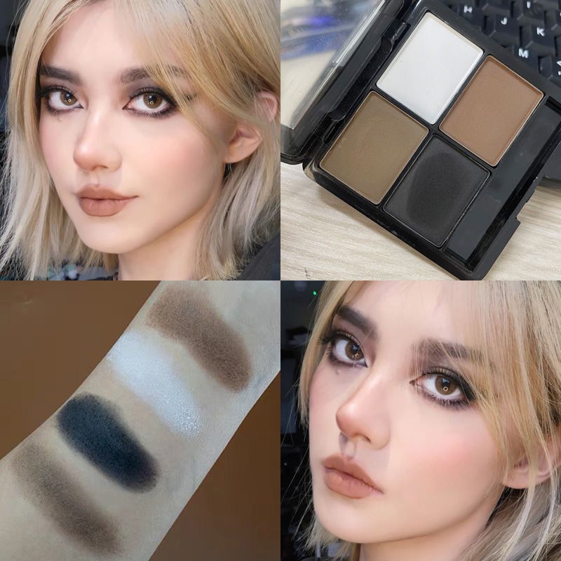 Popular super hot coffee color eye shadow waterproof priming plain face matt natural daily earth color students
