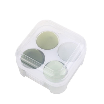 One box of 4 packs Makeup Egg Air Cushion Makeup Egg Sponge Egg Powder Free Powder Storage Box Wet and Dry Storage Box Makeup Egg Set