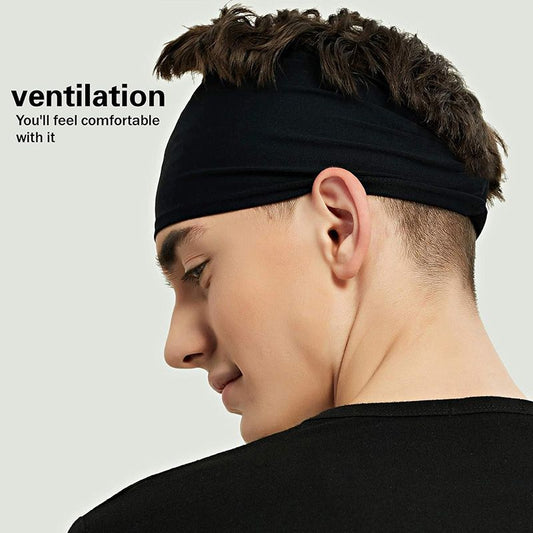 New Running Fitness Headbands For Men And Women Sports Yoga Sweat Absorbing And Anti Sweating Belts Elastic Cotton Headbands Solid Color Headbands