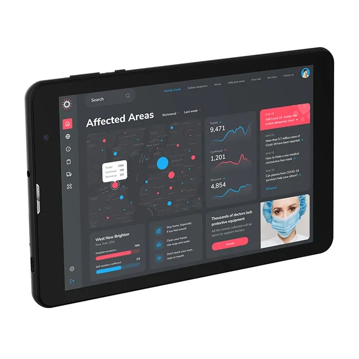 ALLDOCUBE Smile 1 Tablet PC 8 Inch HD IPS 3GB RAM + 32GB ROM Android 11 4000mAh Battery T30 Chip LTE GPS Tablets Black Black 3+32G