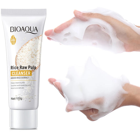 Rice Puree Face Cleansers 100g Skin Care Cleaner Shrink Pore Deep Cleaning Care Skin Rejuvenation moisturizing Face Wash Oil Control