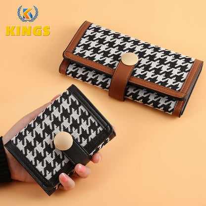Women Wallet Ladies Coin Purse Tri-fold Geometric Patterns Wallet
