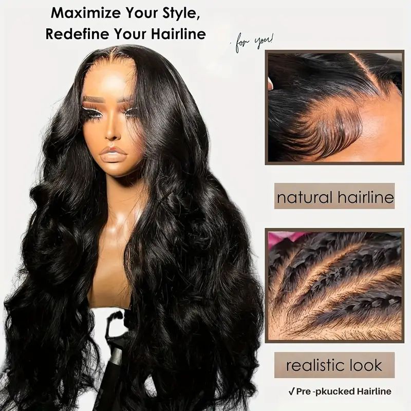 Glueless Women Wigs Human Hair Body Wave Wig Black Long Curly Ladies Hair For Women Gift