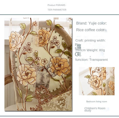 Tulle on The Window Curtains In Living Room Curtain Goods for Home and Kitchen Blinds Housing Fade Into The Bedroom Hall Rose one panel