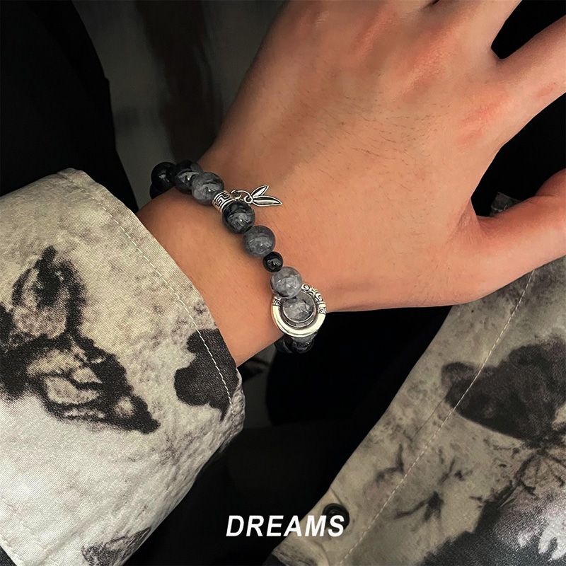 New Ice Cracked Bead Bracelet Men's High-end Bracelet Fashionable Trendy Men's And Women's Bracelets Exquisite Beautiful Bracelets Versatile Accessories Suitable For Gift