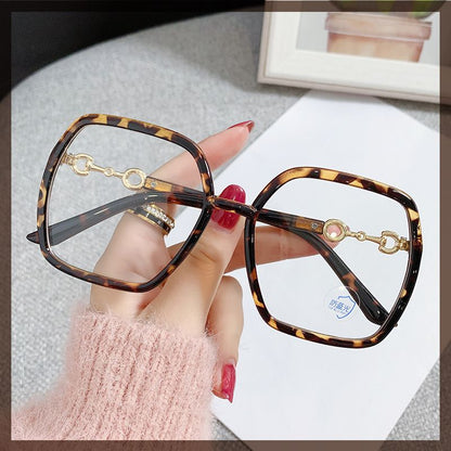 Women's Oversized Glasses Square Frame Designer Frames Optical Glasses Latest Glasses Frames Optical for Girl Blue Light Blocking Gaming Designer Glasses
