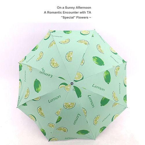Cute Female Umbrella Fresh Fruit Umbrella Student Folding UV Protection Sun Sunshade Female Sunny and Rainy Dual Use Sun Umbrella Folding Wholesale