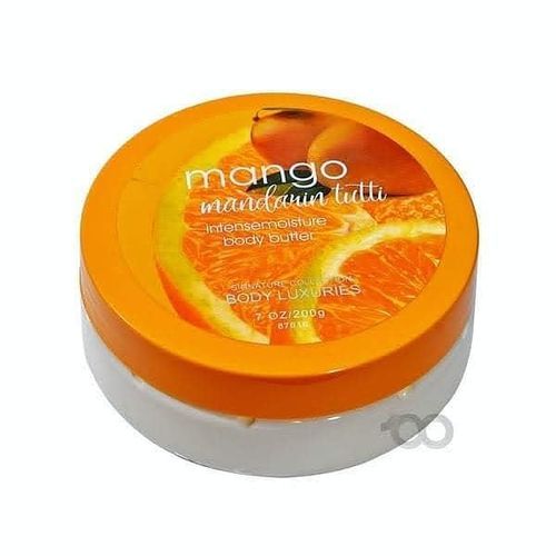 6 Pack Dear Body Luxuries Mango Mandarin Tutti Body Lotion, Splash, Cream, Shower Gel, Butter and Scrub With Aloe Vera Grape Seed Extract Signature Collection Body Luxuries