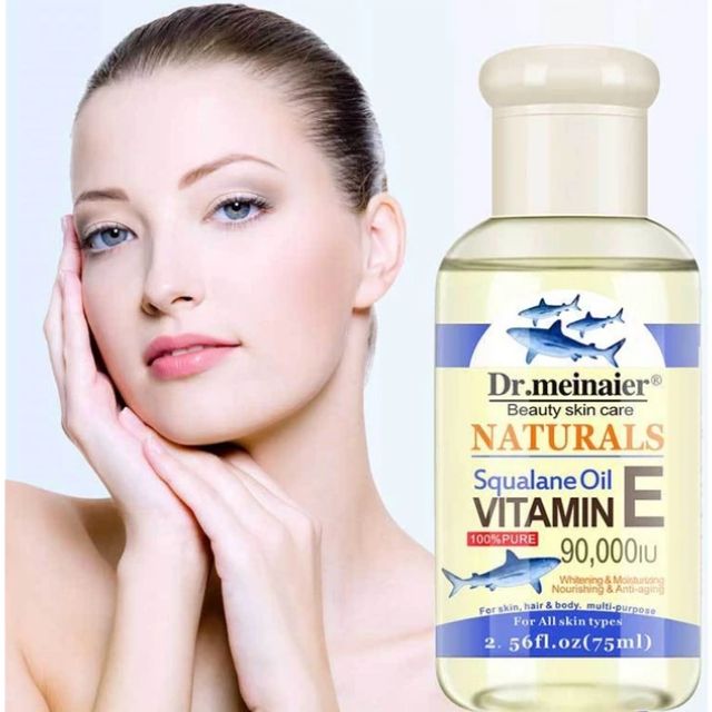 Dr Meinaier Natural Squalane Vitamin E Oil 90,000IU - Natural Skin Brightening Nourishment and Repair