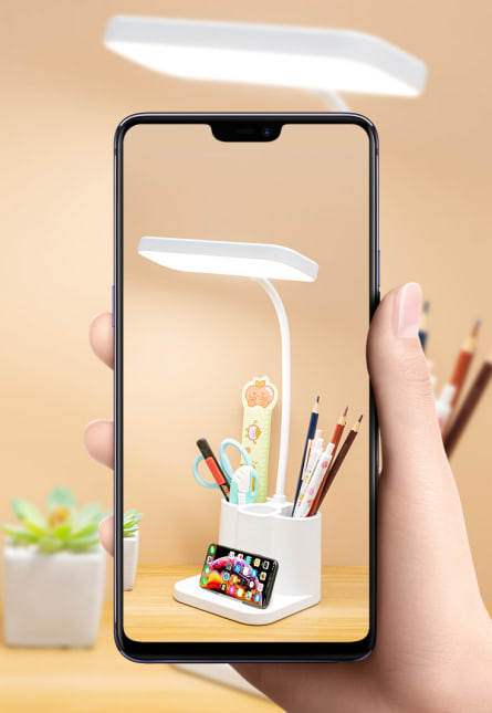 Desk lamp creative intelligent student dormitory desk eye protection lamp bedside reading LED pen holder lamp