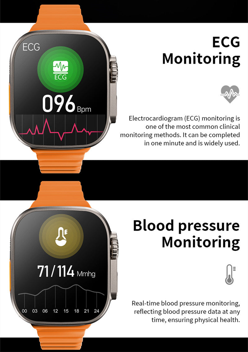 RichRipple Smart Watch Series 11 Ultra white Case with fashion Sport Band M wireless charging Fitness Tracker Blood Oxygen & ECG Apps Always-On Retina Display Water Resistant SmartWatch