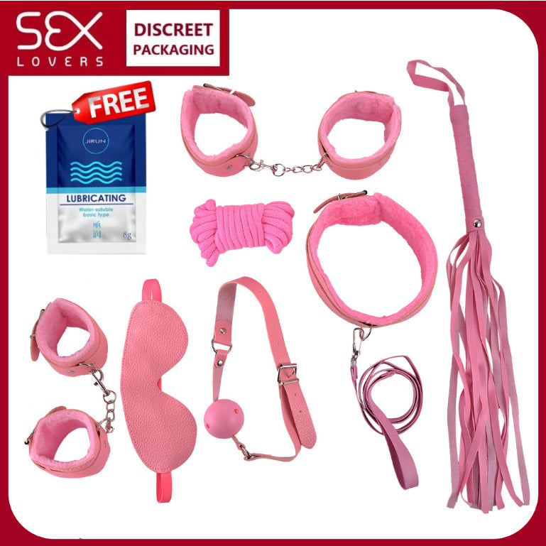 50 Shades of Grey Bondage Set Adult Sex Toys Game Bondage Restraints Adult Sex Toys PU Leather Fetish Set Role Play Bed Game for Women Men Couples