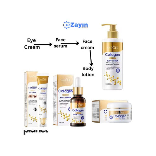 Full Collagen Care Set All-in-One Skincare Solution Collagen Rejuvenation Pack Anti-Wrinkle Skin Set Collagen Lifting Kit