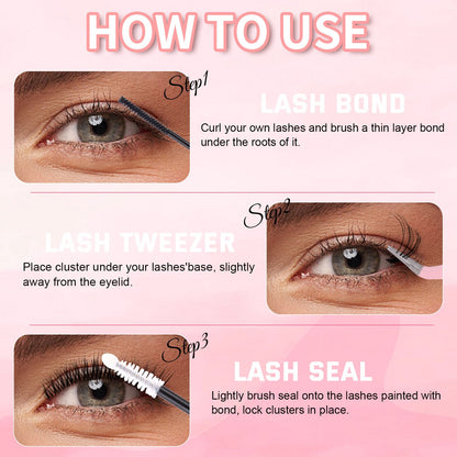 D Curve Single Cluster False Eyelash 8-16mm Gradient Natural Thickening DIY Segmented Grafted Hairy Eyelash for Women