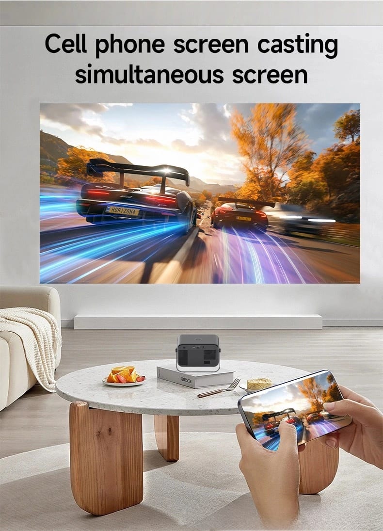 The best-selling model in 2025,1080P 4K Portable WiFi 6 BT V5.0 Projector Home Theater Smart Projector Auto Keystone Movie Projector for OS Android TV stick