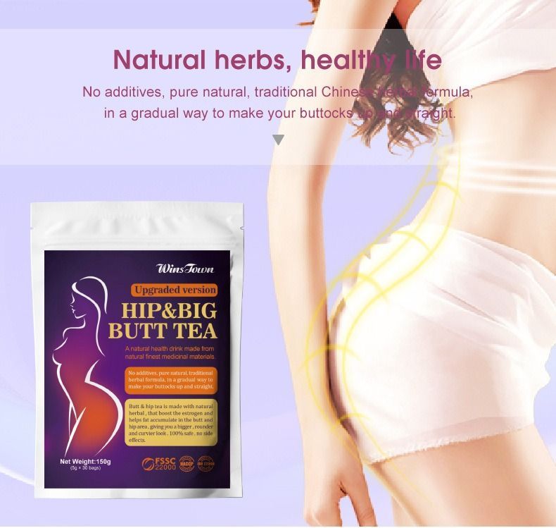 Winstown Tea Upgraded Version Enhancement Tea Herbal Natural Health Drink Pure Natural Herbal Formula For Rounder Curvy Look - 30 bags