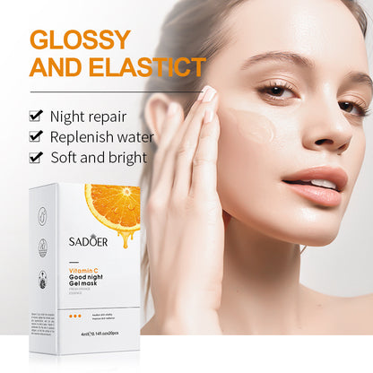 20PCS Vitamin C Facial Mask Sheet Pores Moisturizing Oil-Control Anti-Aging Replenishment Face Care Skin Care